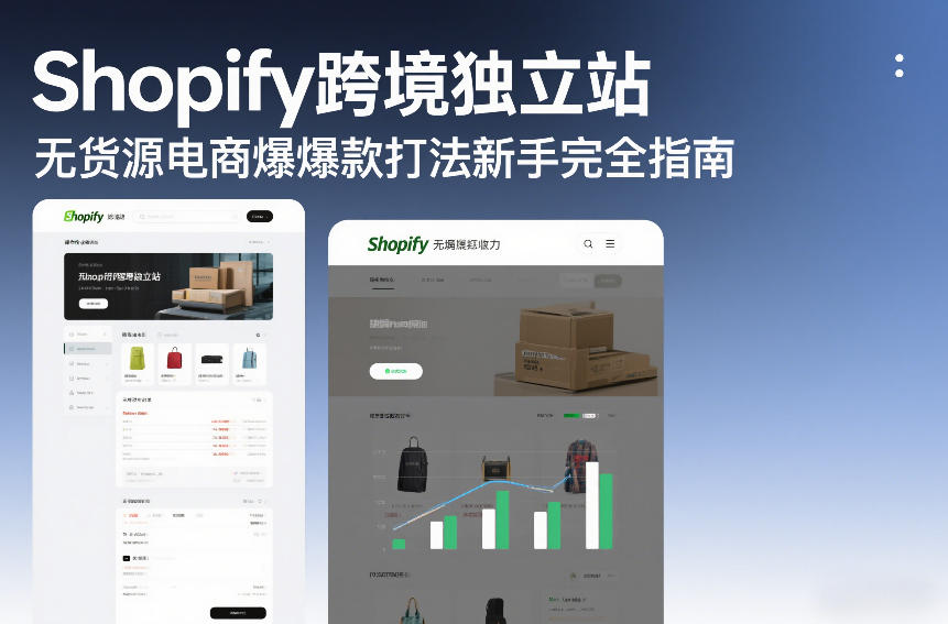 Shopify跨境独立站无货源电商爆款打法新手完全指南-huitchan网创