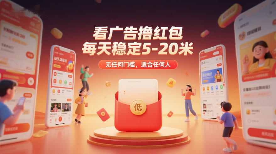 看广告撸红包，每天稳定5-20米，无任何门槛，适合任何人-huitchan网创