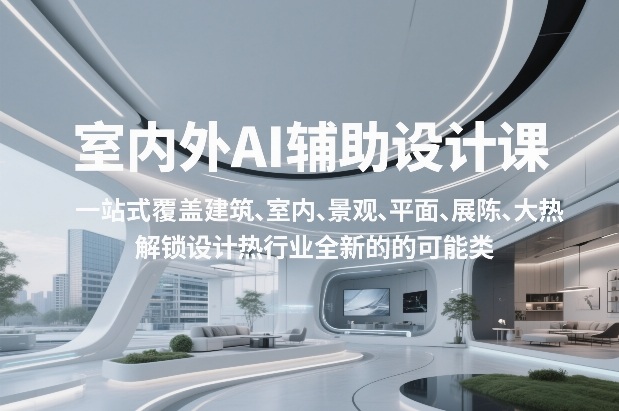 室内外AI设计课，一站式覆盖建筑、室内、景观、平面、展陈五大热门品类，解锁设计行业的全新可能-huitchan网创