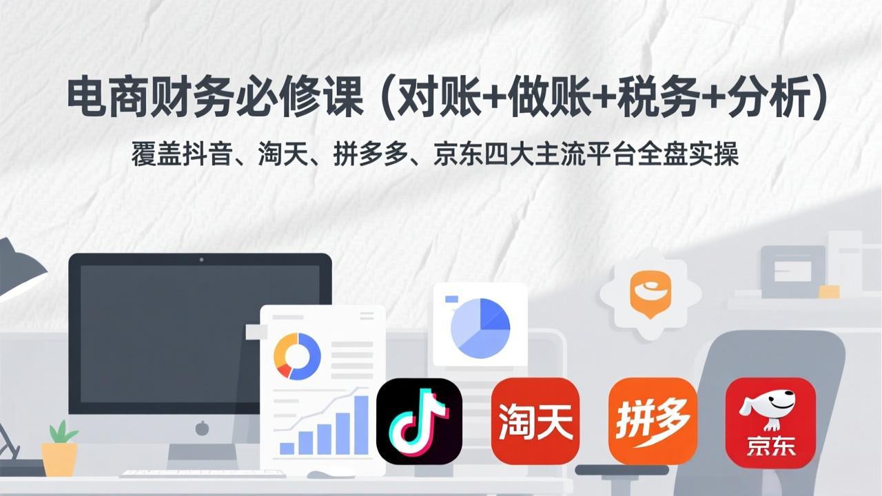 电商财务必修课(对账+做账+税务+分析-huitchan网创
