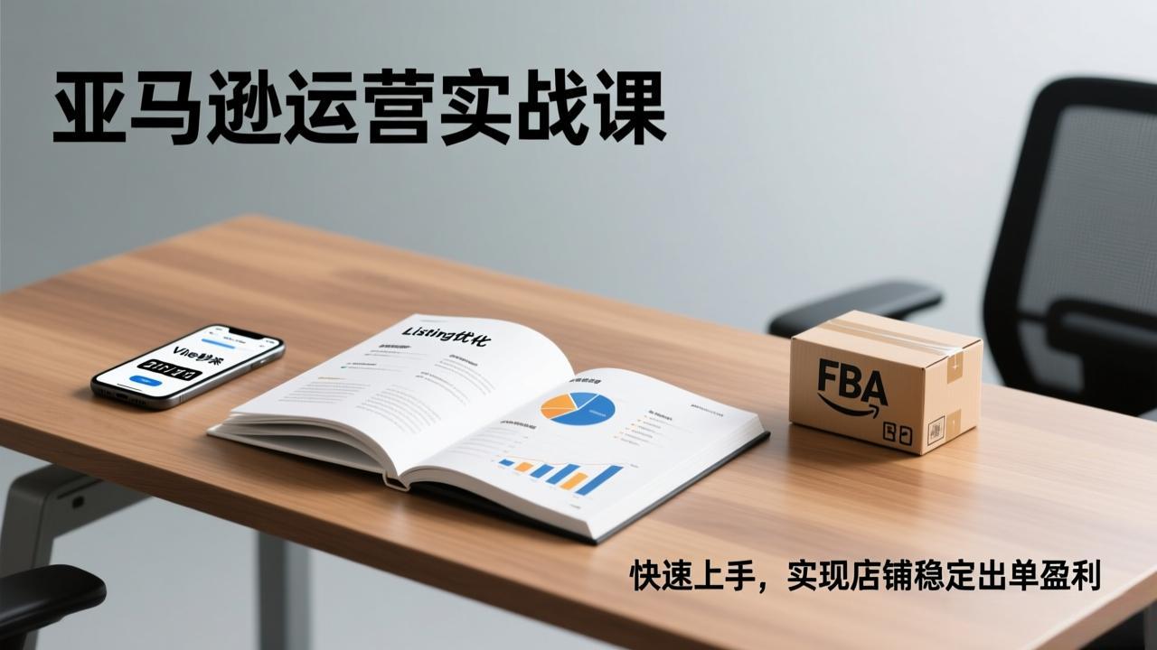 亚马逊运营实战课，Listing优化、Vine秒杀、FBA发货，快速上手，实现店铺稳定出单盈利-huitchan网创