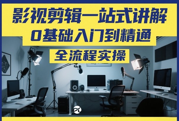 影视剪辑一站式讲解，0基础入门到精通，全流程实操-huitchan网创