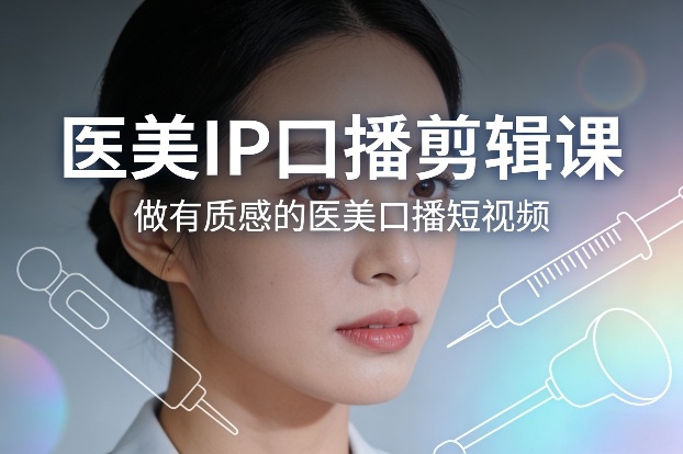 医美IP口播剪辑课，做有质感的医美口播短视频-huitchan网创