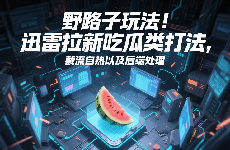 野路子玩法！迅雷拉新吃瓜类打法，截流自热以及后端处理-huitchan网创