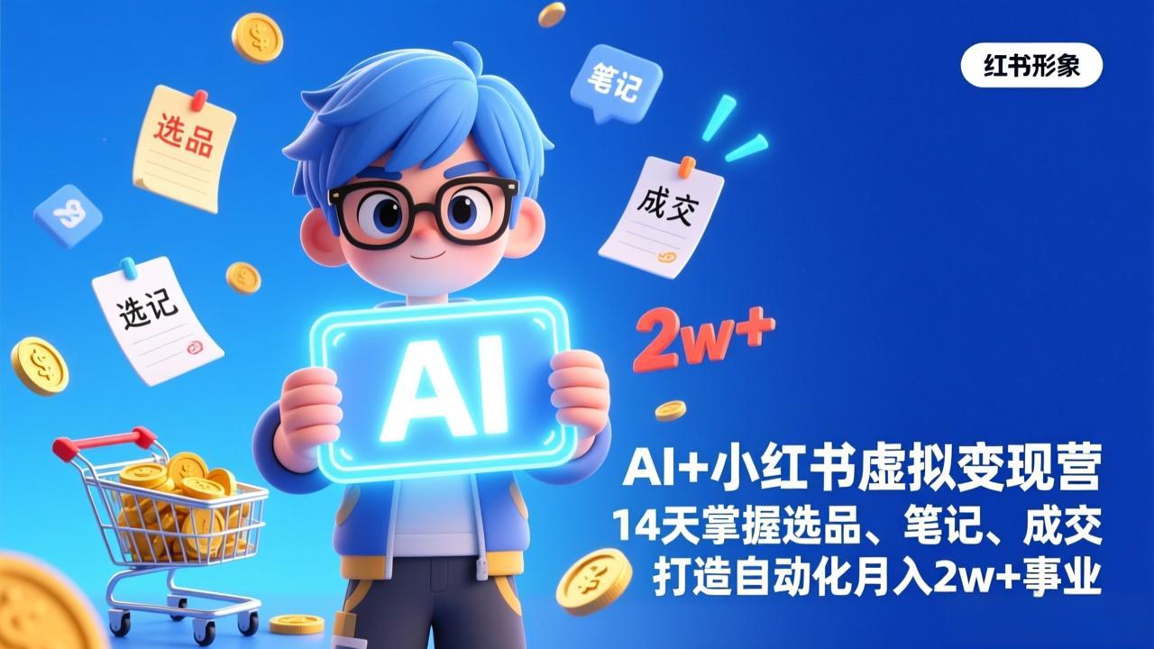 AI+小红书虚拟变现营(完结-huitchan网创