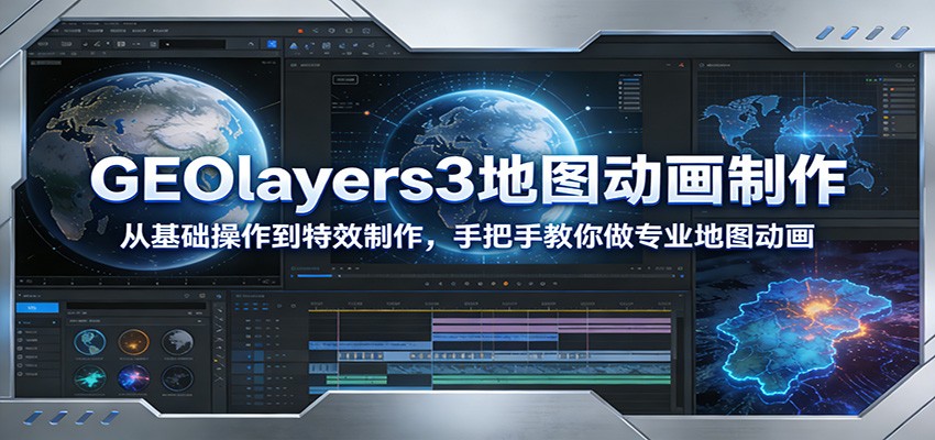 GEOlayers3地图动画制作：从基础操作到特效制作，手把手教你做专业地图动画-huitchan网创
