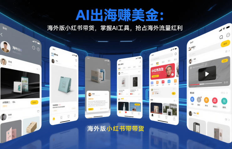 AI出海賺美金：海外版小红书带货，掌握AI工具，抢占海外流量红利(更新2026)-huitchan网创