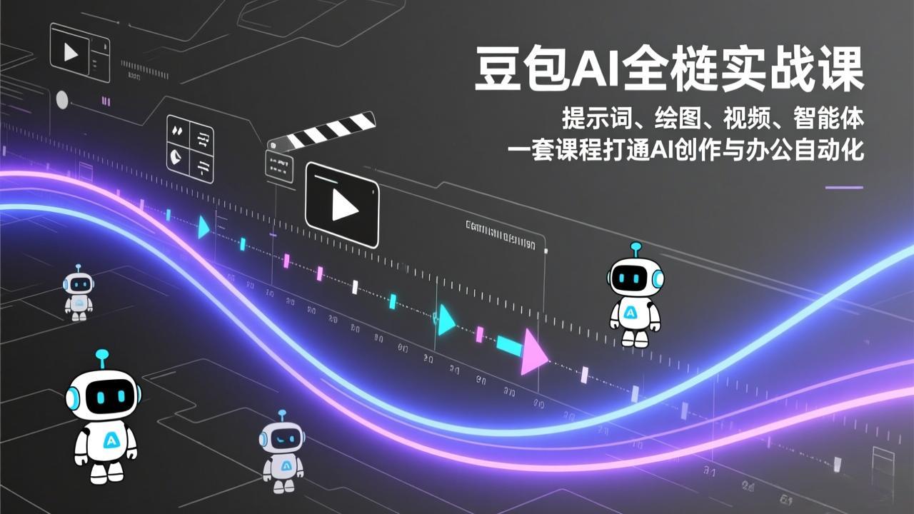 豆包AI全栈实战课：提示词、绘图、视频、智能体，一套课程打通AI创作与办公自动化-huitchan网创