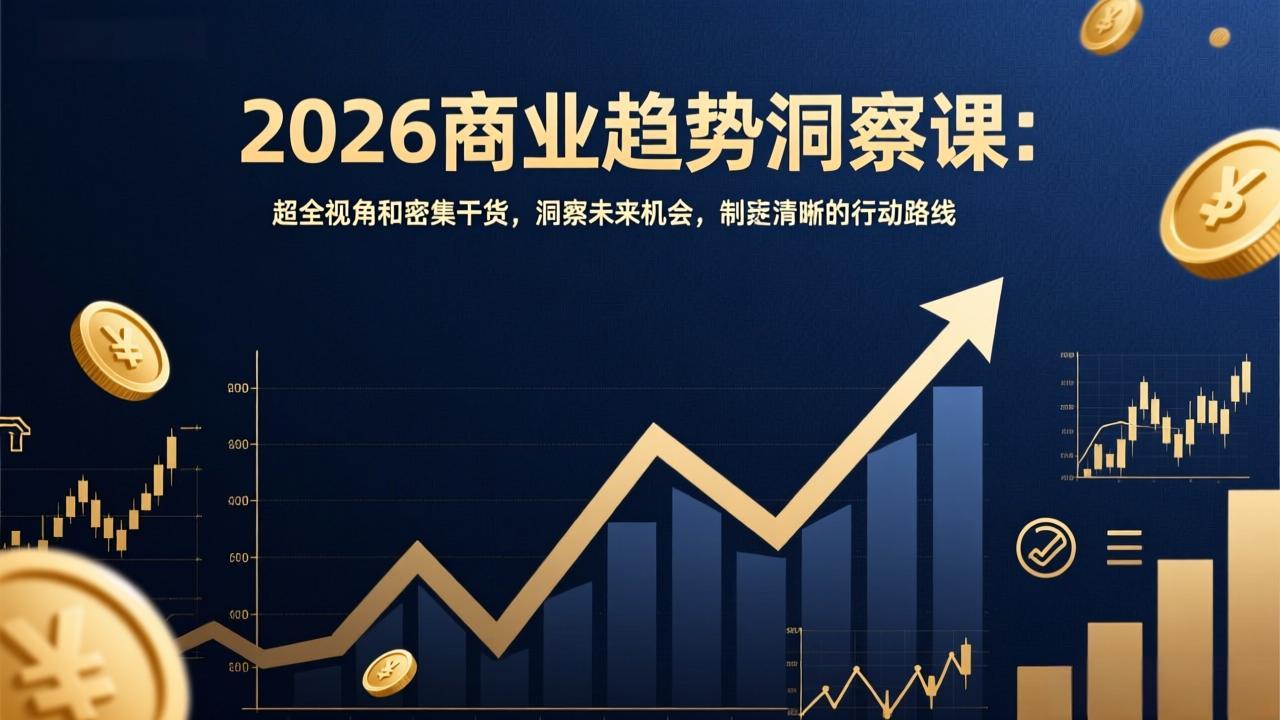 2026商业趋势洞察课：超全视角和密集干货，洞察未来机会，制定清晰的行动路线-huitchan网创