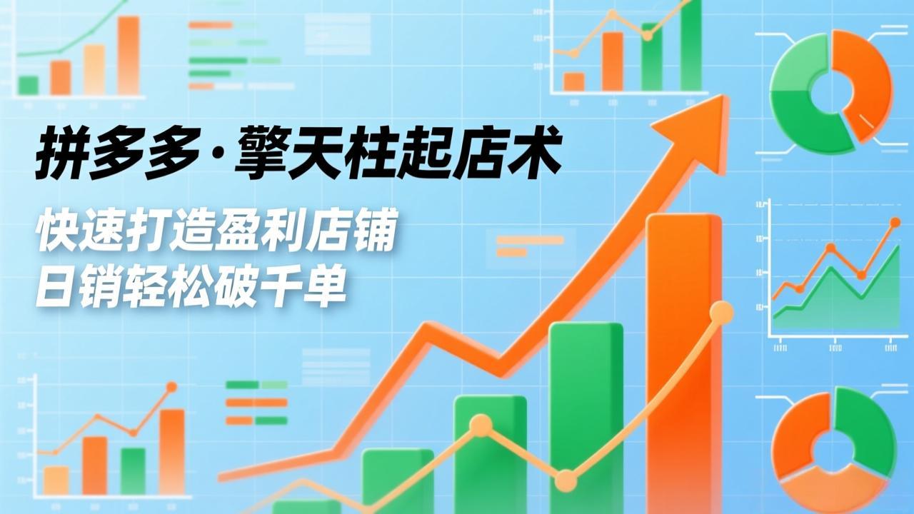 拼多多·擎天柱起店术，爆流布局、利润起飞、不断流，快速打造盈利店铺，日销破千单(更新-huitchan网创