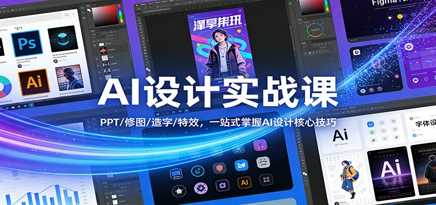 AI设计实战课：PPT/修图/造字/特效，一站式掌握AI设计核心技巧-huitchan网创