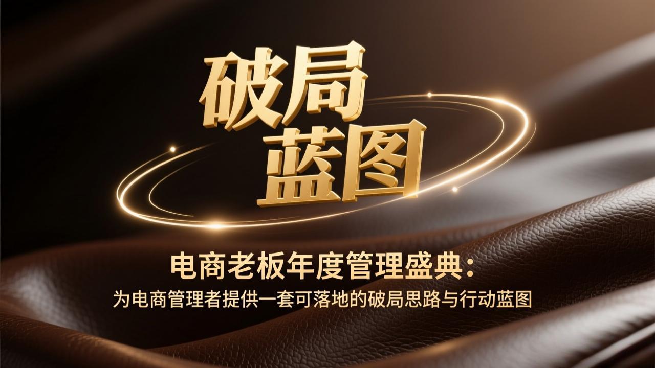 电商老板年度管理盛典：为电商管理者提供一套可落地的破局思路与行动蓝图-huitchan网创