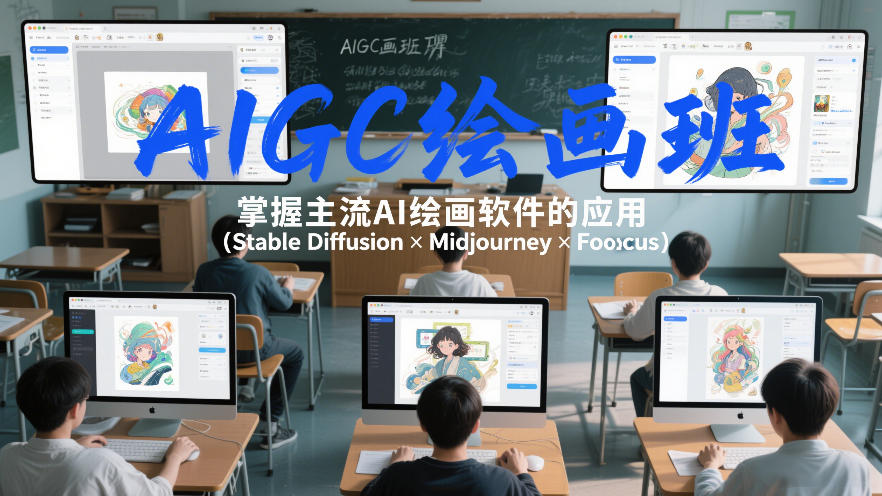 AIGC绘画班，掌握主流Ai绘画软件的应用(Stable Diffusion x Midjourney x Fooocus)-huitchan网创