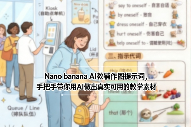 Nano banana AI教辅作图提示词，手把手带你用AI做出真实可用的教学素材-huitchan网创