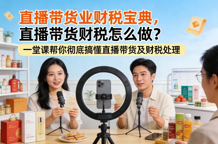 直播带货业财税宝典，直播带货财税怎么做？一堂课帮你彻底搞懂直播带货及财税处理-huitchan网创