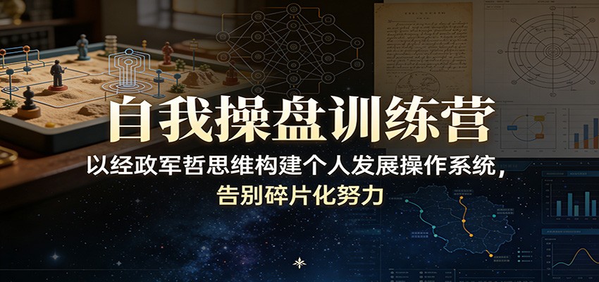 自我操盘训练营：以经政军哲思维构建个人发展操作系统，告别碎片化努力-huitchan网创
