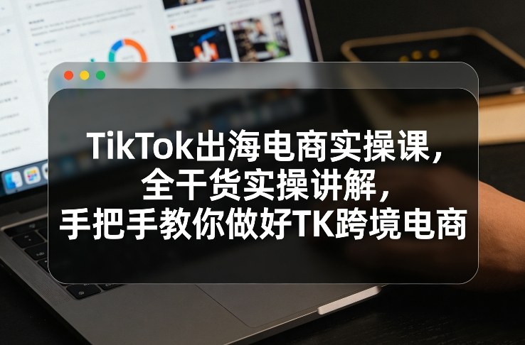 TikTok出海电商实操课，全干货实操讲解，手把手教你做好TK跨境电商-huitchan网创