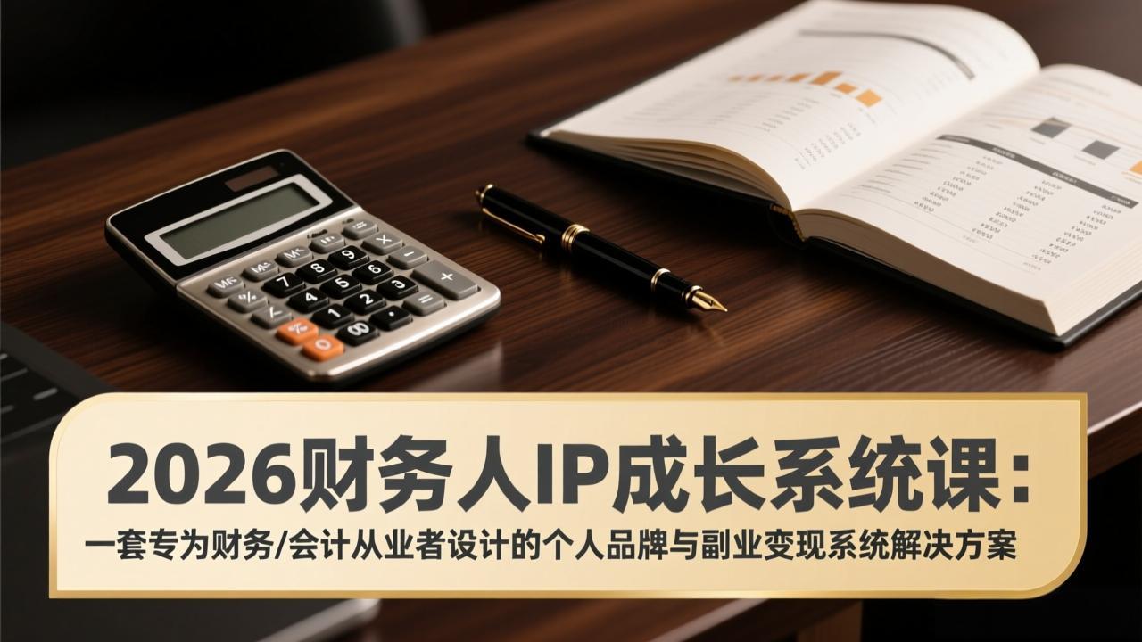 2026财务人IP成长系统课：一套专为财务/会计从业者设计的个人品牌与副业变现系统解决方案-huitchan网创