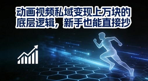动画视频私域变现上W的底层逻辑，新手也能直接抄-huitchan网创