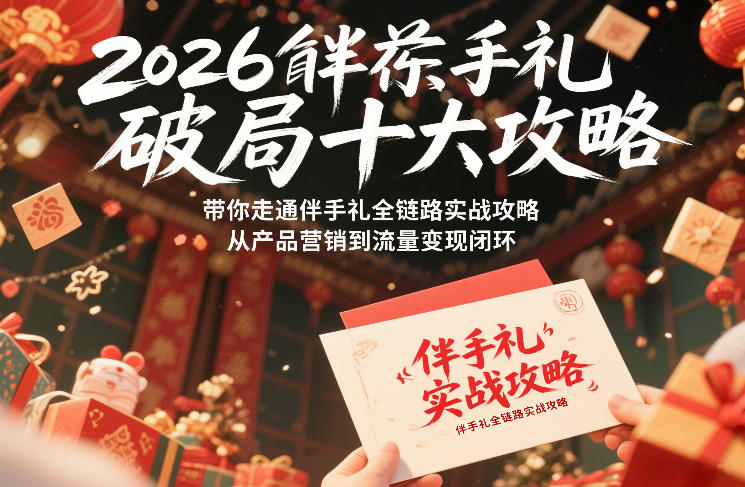 2026伴手礼破局十大攻略，带你走通伴手礼全链路实战攻略，从产品营销到流量变现闭环-huitchan网创