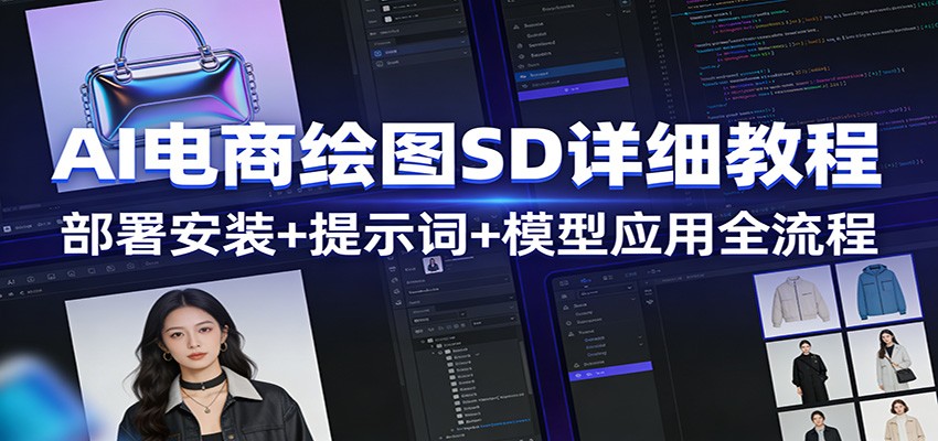 AI电商绘图SD详细教程：部署安装+提示词+模型应用全流程-huitchan网创