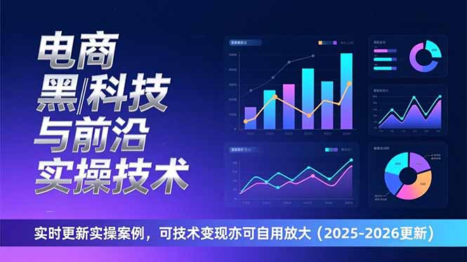 电商黑科技与前沿实操技术：实时更新实操案例，可技术变现亦可自用放大(2026更新-huitchan网创