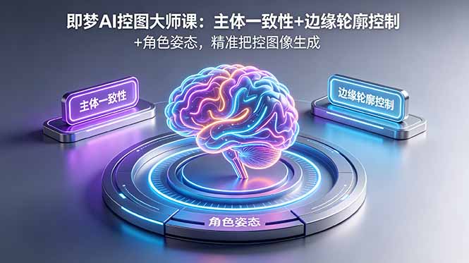 即梦AI控图大师课：主体一致性+边缘轮廓控制+角色姿态，精准把控图像生成-huitchan网创