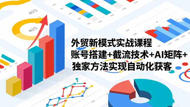 外贸新模式实战课程-更新2月，账号搭建+截流技术+AI矩阵+独家方法实现自动化获客-huitchan网创