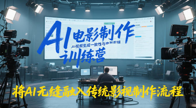 AI电影制作训练营，掌握AI视频生成一致性与电影剪辑，将AI无缝融入传统影视制作流程-huitchan网创