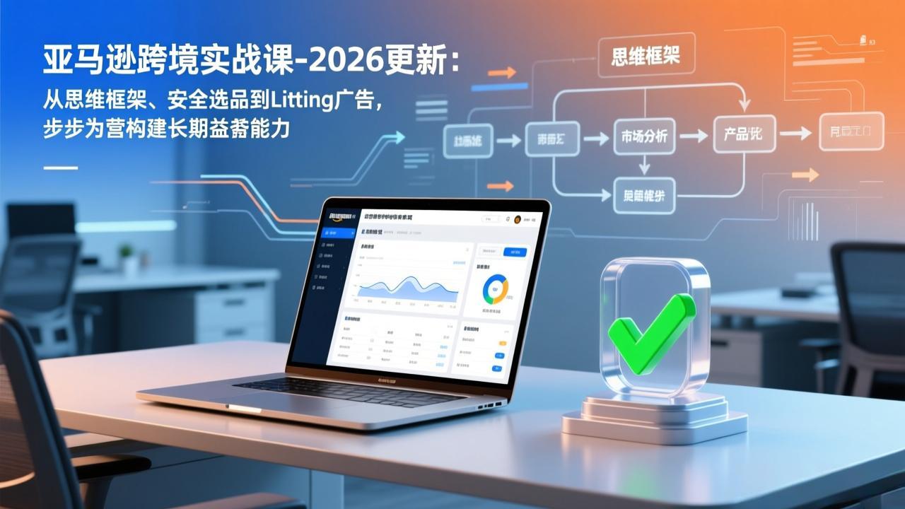 亚马逊跨境实战课-2026更新：从思维框架、安全选品到Listing广告，步步为营构建长期盈利能力-huitchan网创