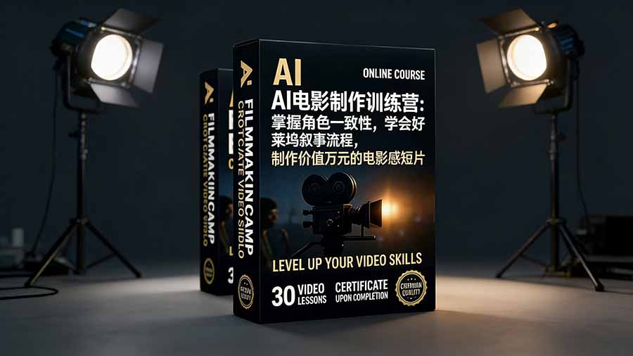 AI电影制作训练营：掌握角色一致性，学会好莱坞叙事流程，制作价值万元的电影感短片-huitchan网创
