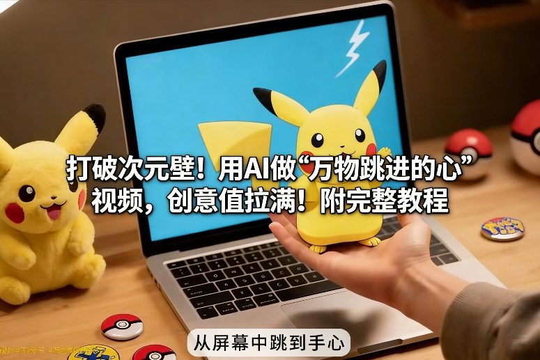 打破次元壁！用AI做【万物跳进手心】视频，创意值拉满！附完整教程-huitchan网创