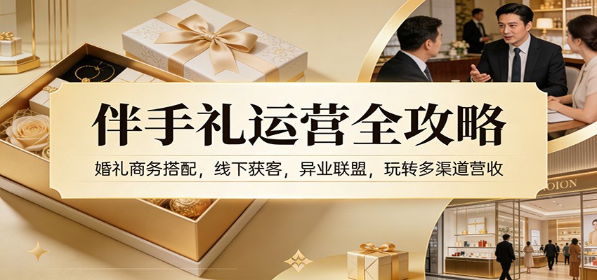 伴手礼运营全攻略：婚礼商务搭配，线下获客，异业联盟，玩转多渠道营收-huitchan网创