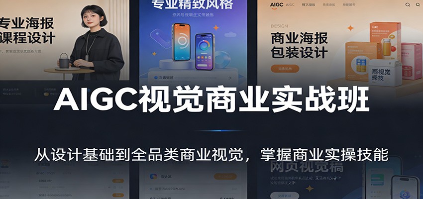 AIGC视觉商业实战班：从设计基础到全品类商业视觉，掌握商业实操技能-huitchan网创