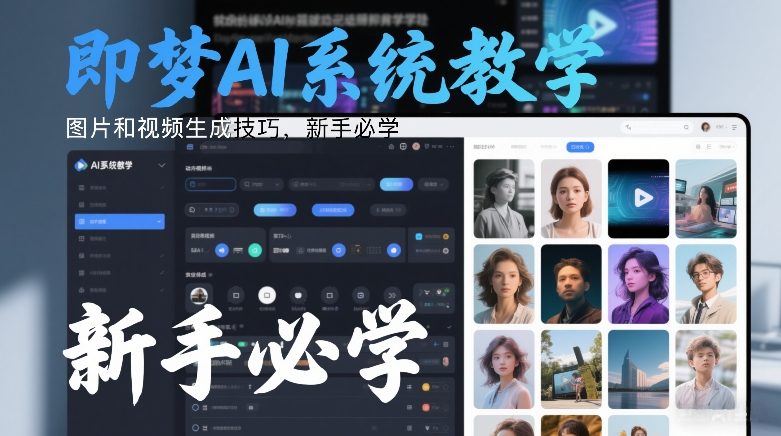 即梦AI系统教学，图片和视频生成技巧，新手必学-huitchan网创