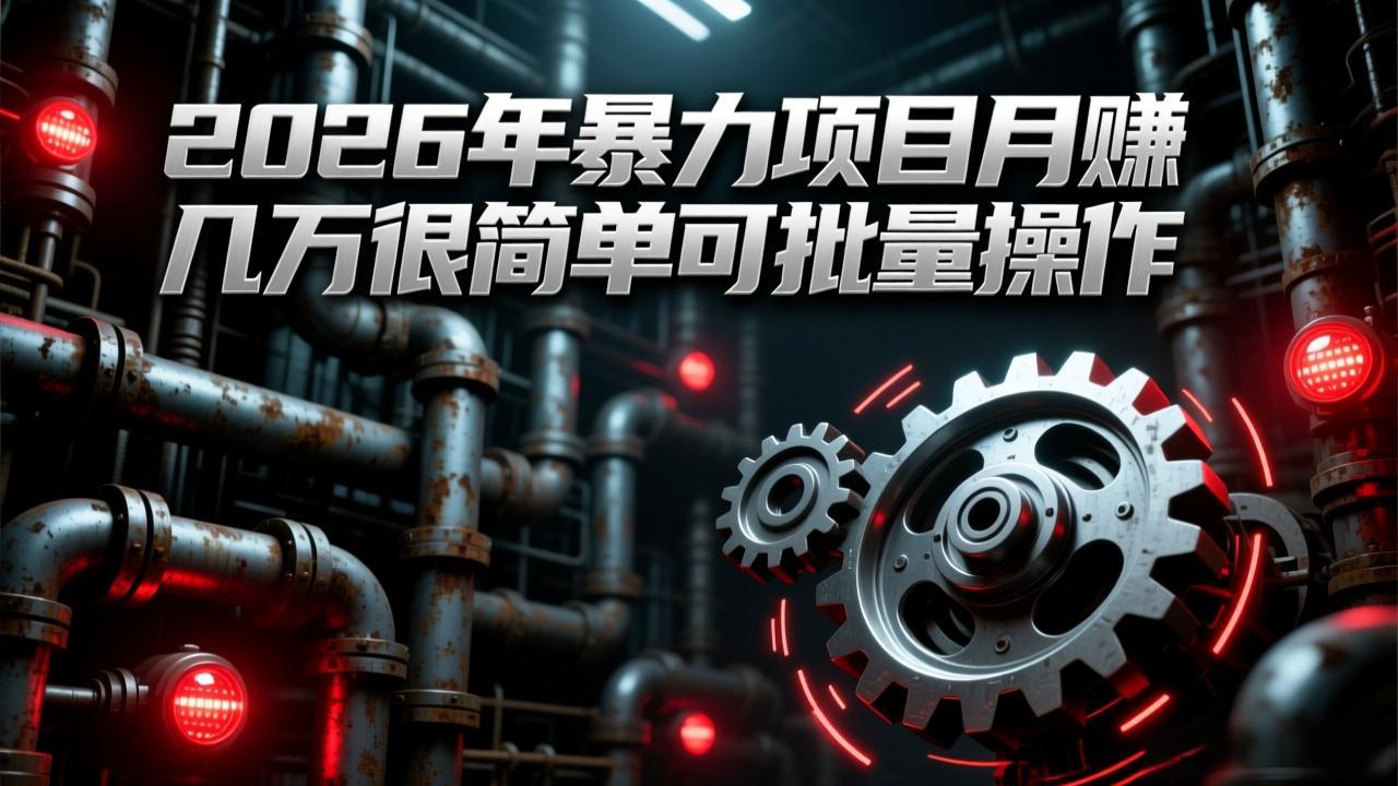 2026年暴力项目月赚几万很简单可批量操作，成本低，利润大-huitchan网创