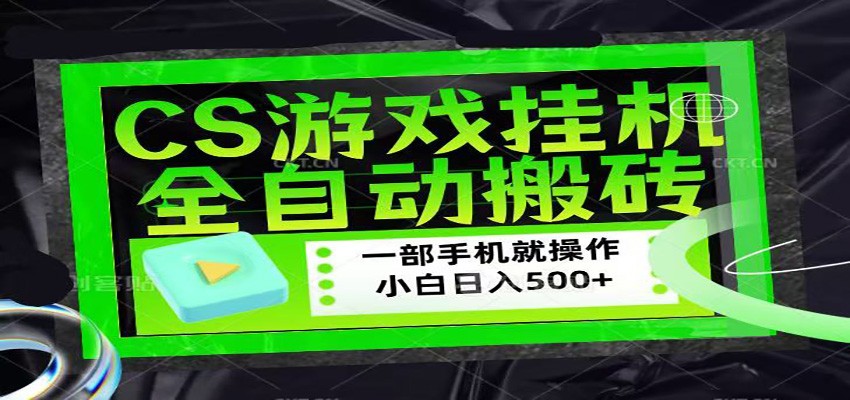 CSGO游戏挂机捡漏搬砖，超稳定的项目，带领1000+小白实现日入500+-huitchan网创