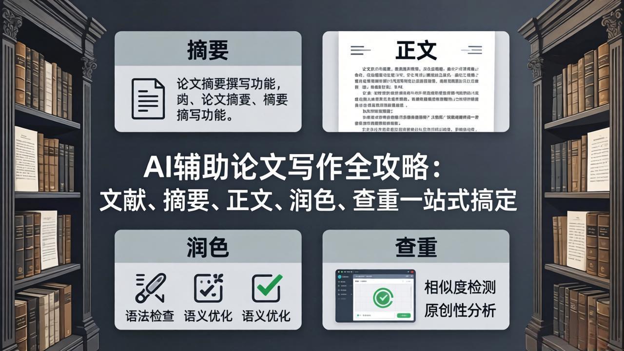 AI辅助论文写作全攻略：文献、摘要、正文、润色、查重一站式搞定-huitchan网创