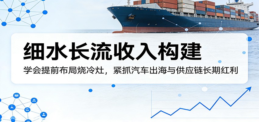 付费文章：细水长流收入构建，学会提前布局烧冷灶，紧抓汽车出海与供应链长期红利-huitchan网创