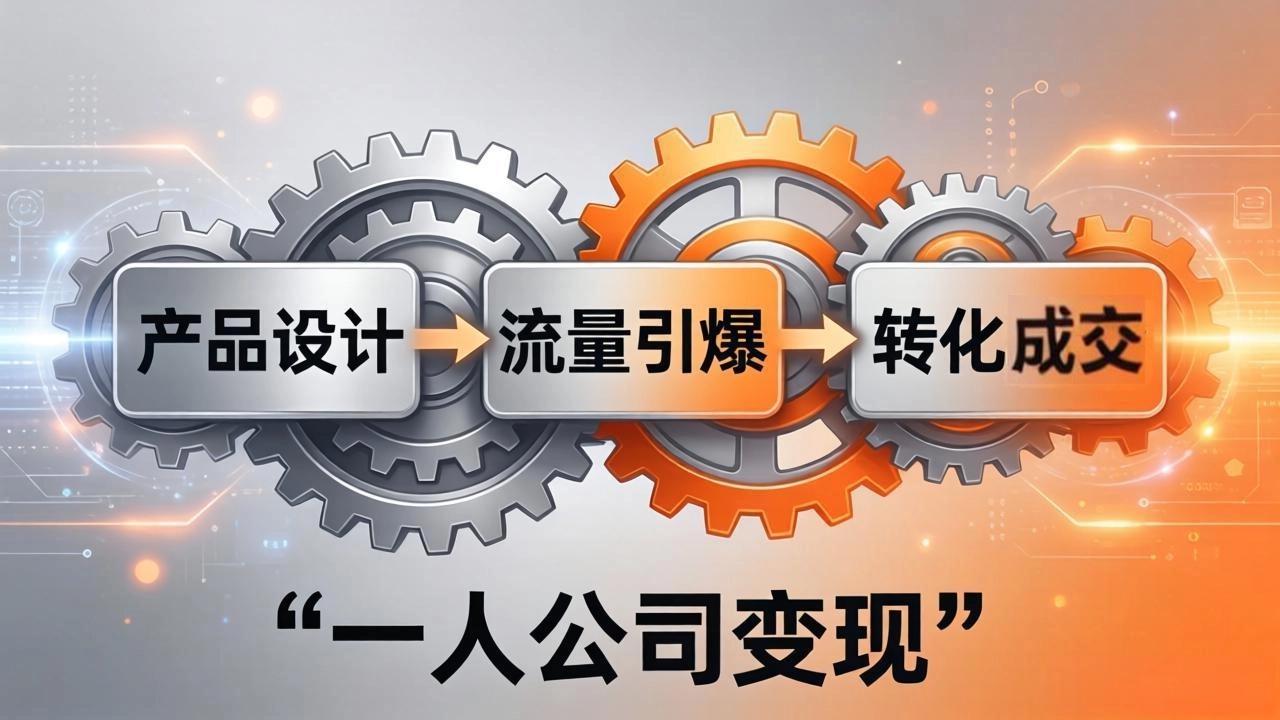 一人公司变现全攻略：产品设计+流量引爆+转化成交，打造不受年龄限制的长期事业-huitchan网创
