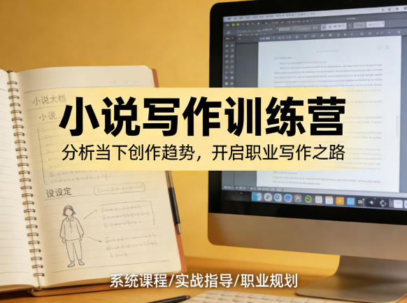 小说加写作训练营，带你分析如何在当下脱颖而出，开启你的职业创作之路-huitchan网创