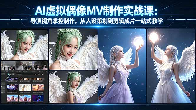AI虚拟偶像MV制作实战教学：导演视角掌控制作，从人设策划到剪辑成片一站式教学-huitchan网创