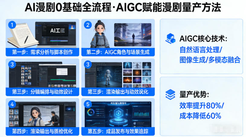 AI漫剧0基础全流程，快速掌握AIGC赋能的漫剧量产方法-huitchan网创