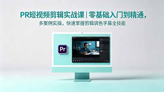 PR短视频剪辑实战课｜零基础入门到精通，多案例实操，快速掌握剪辑调色字幕全技能-huitchan网创