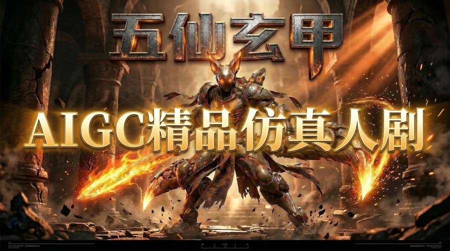 AIGC精品仿真人短剧教学，以五仙玄甲风为例展示保姆级实操教学-huitchan网创
