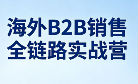 雨哥·海外B2B销售全链路实战营-huitchan网创