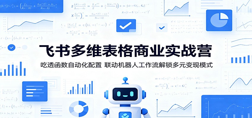 飞书多维表格商业实战营：吃透函数自动化配置，联动机器人工作流解锁多元变现模式-huitchan网创
