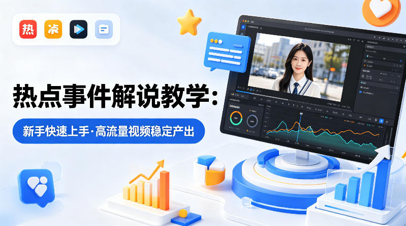 某大V的热点事件解说教学，新手也能快速上手，稳定产出高流量解说视频-huitchan网创