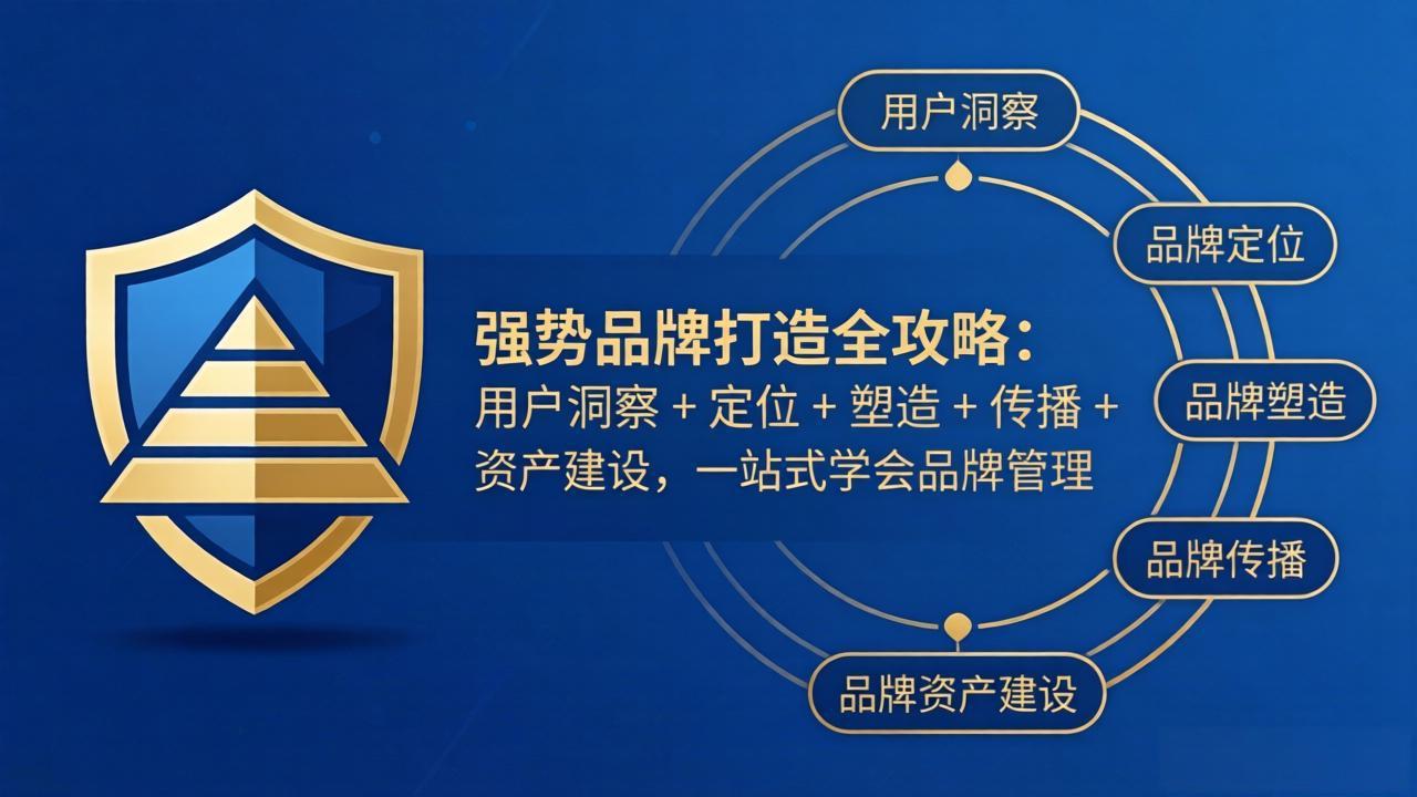 强势品牌打造全攻略：用户洞察 + 定位 + 塑造 + 传播 + 资产建设，一站式学会品牌管理-huitchan网创