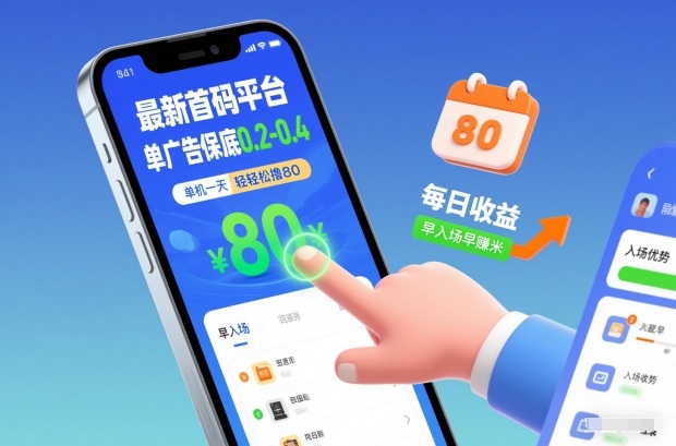 最新首码平台，单广告保底0.2-0.4，单机一天轻松撸80，早入场早賺米【揭秘】-huitchan网创